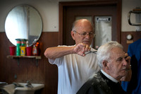 Trenton's Deluxe Barber Shop being cut