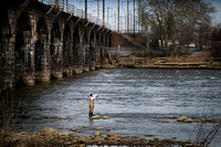 Fishing activity in the Delaware River & D&R Canal
