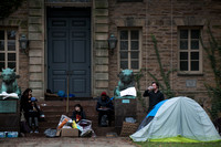Princeton University student protesters camped outside and inside Nassau Hall
