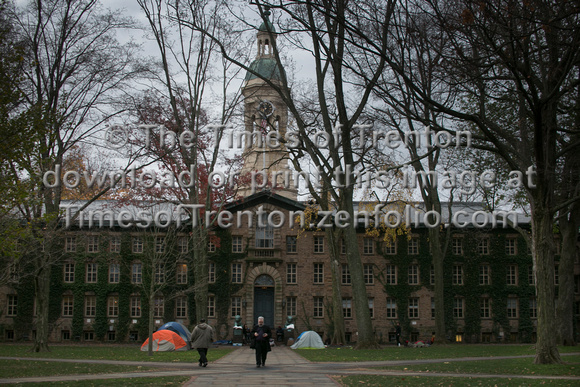 Student protesters camped outside Nassau Hall