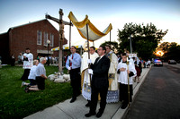 Outdoor procession for solemnity of Corpus Christi in Hamilton
