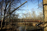 Stony Brook Bridge reinstalled in Princeton 02/09/2012
