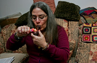 Lawrence resident suffering from glaucoma tries her first inhale of medical marijuana
