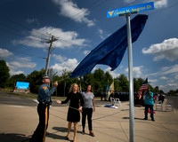 Memorial street sign unveiled in Hamilton for fallen State Troop