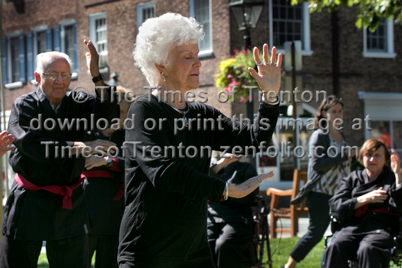 Seniors ages 85 to 95 do Tai Chi in Princeton