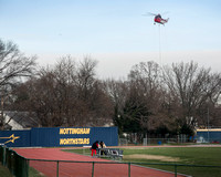 Helicopter helps construction at former Suburban Plaza in Hamilt