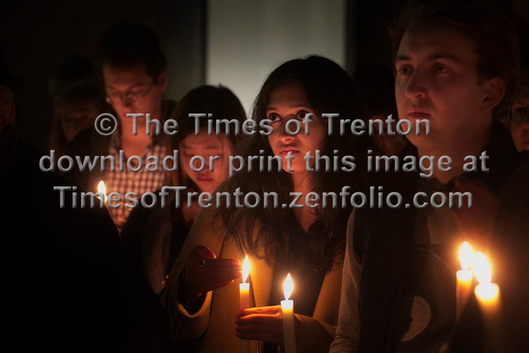 Candlelight vigil by Princeton University students a tribute to