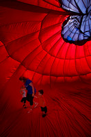 Princeton Nursery School students get inside hot air balloon
