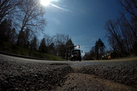 Pothole killing machine in action on Rt. 206 in Lawrence