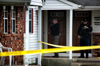Police investigate shooting scene in  Hamilton Estates apartment
