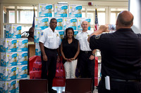 Donated fans from Trenton Fire Department distributed to local c