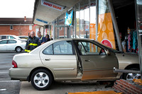 Car breaks through front window of Family Dollar Store
