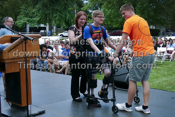 Princeton High School senior walking for first time in seven yea