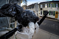 Scary spider scenes of Thompson St. in Bordentown