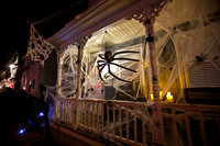 Scary spider scenes of Thompson St. in Bordentown